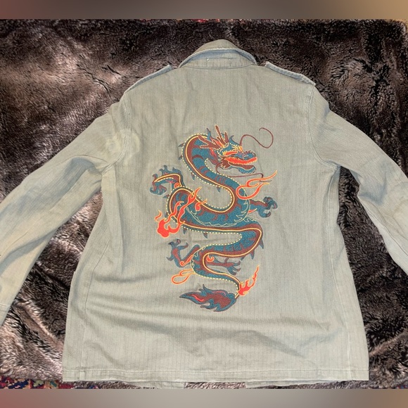 Honey Punch Jackets & Blazers - Honey Punch unique jacket, dragon back